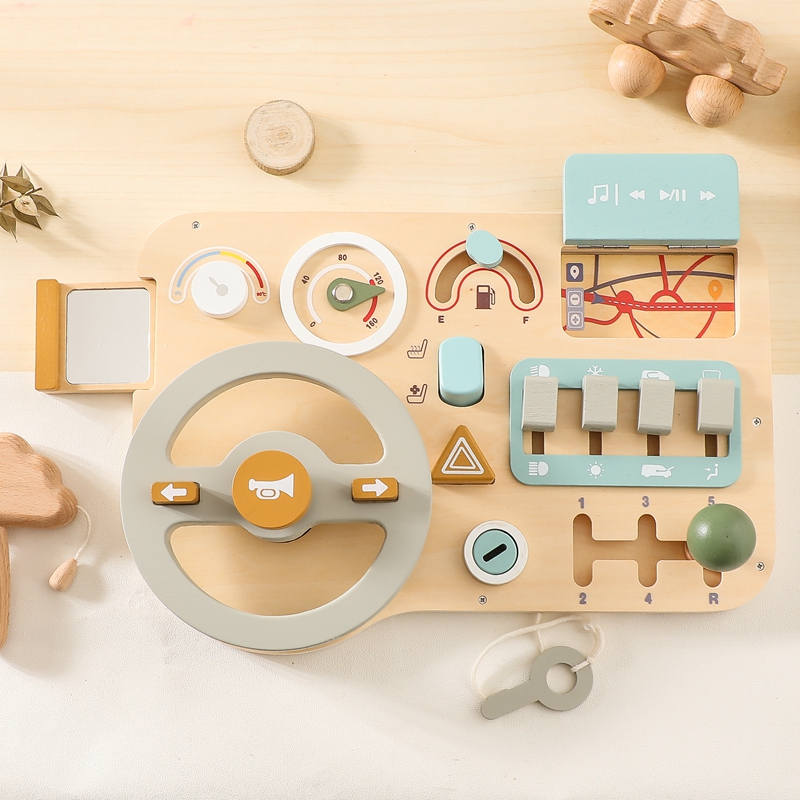 Board Game Ideas - Çocuklar Montessori Oyuncakları Araba Meşgul Tahtası