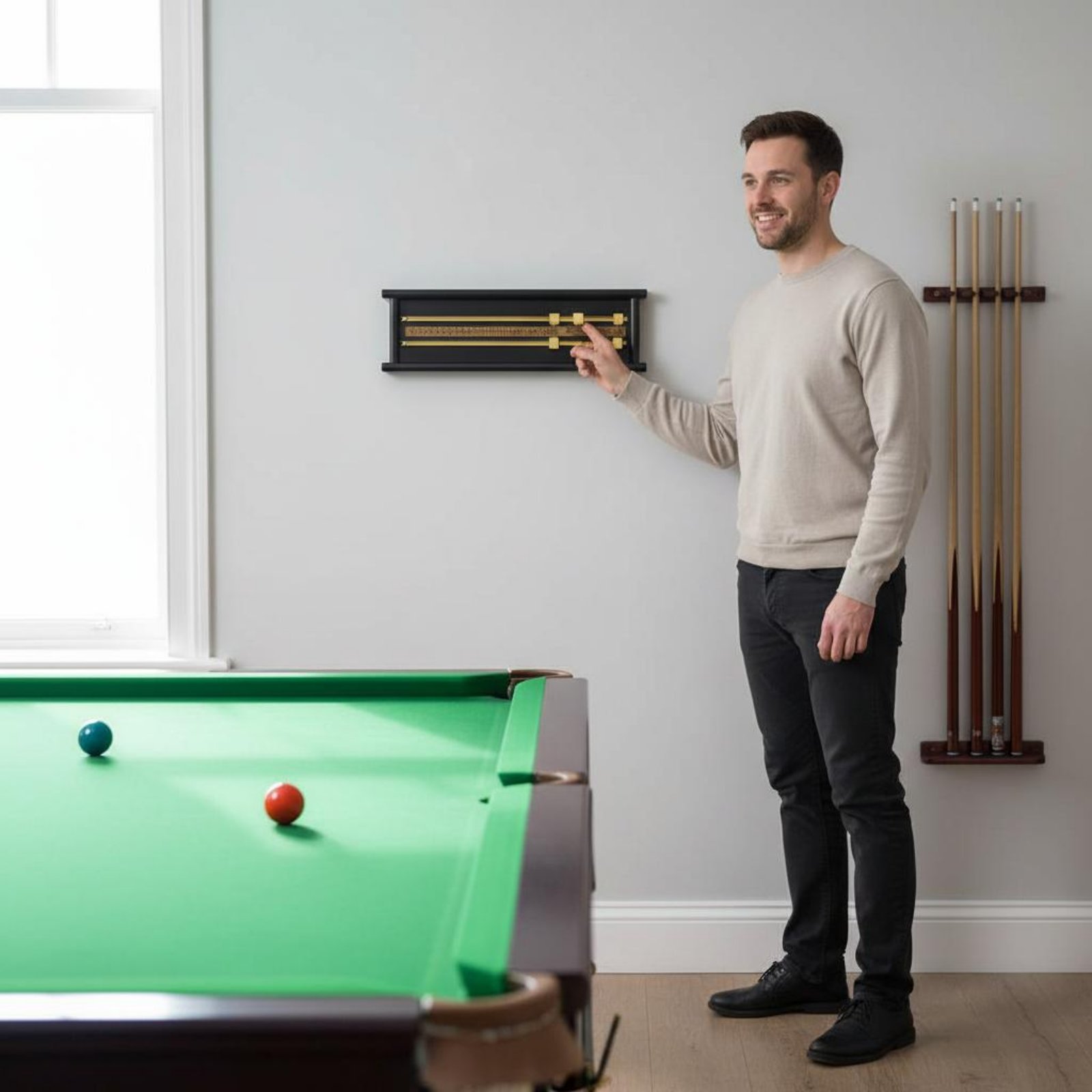 Board Game Room - Ahşap Snooker Skor Tablosu Çift Raylı