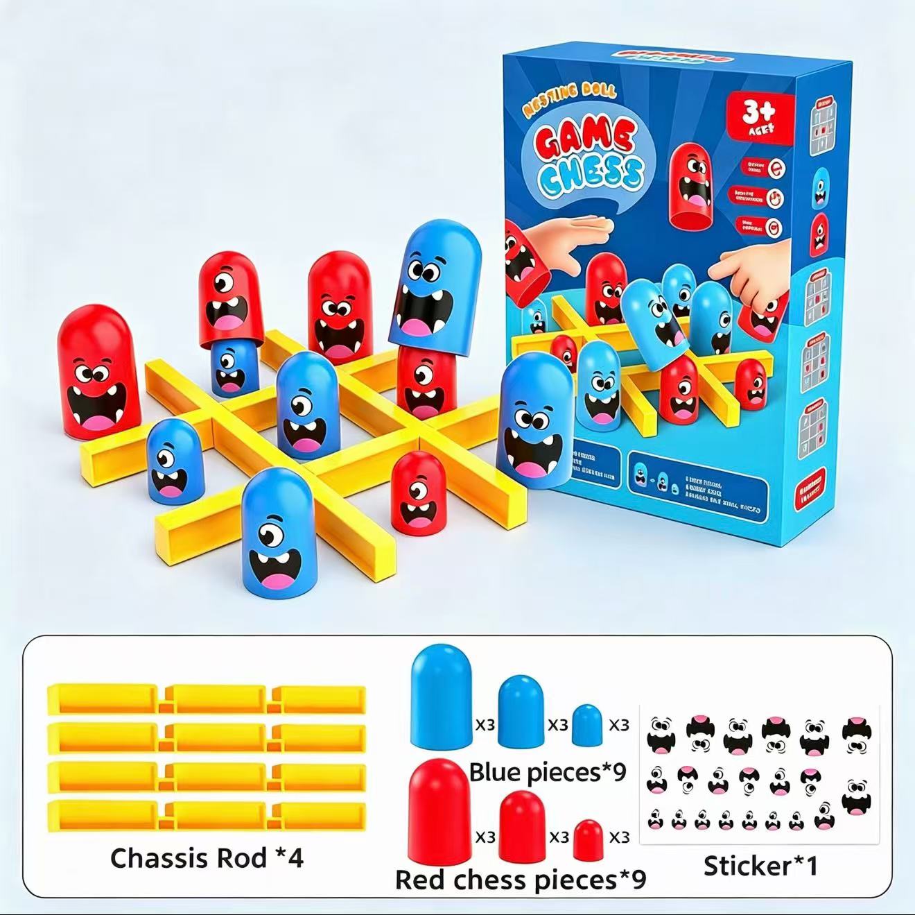 Board Game Ideas - Tic-Tac-Toe Yemek Yiyen ve Boyutlandırılan İstifleme