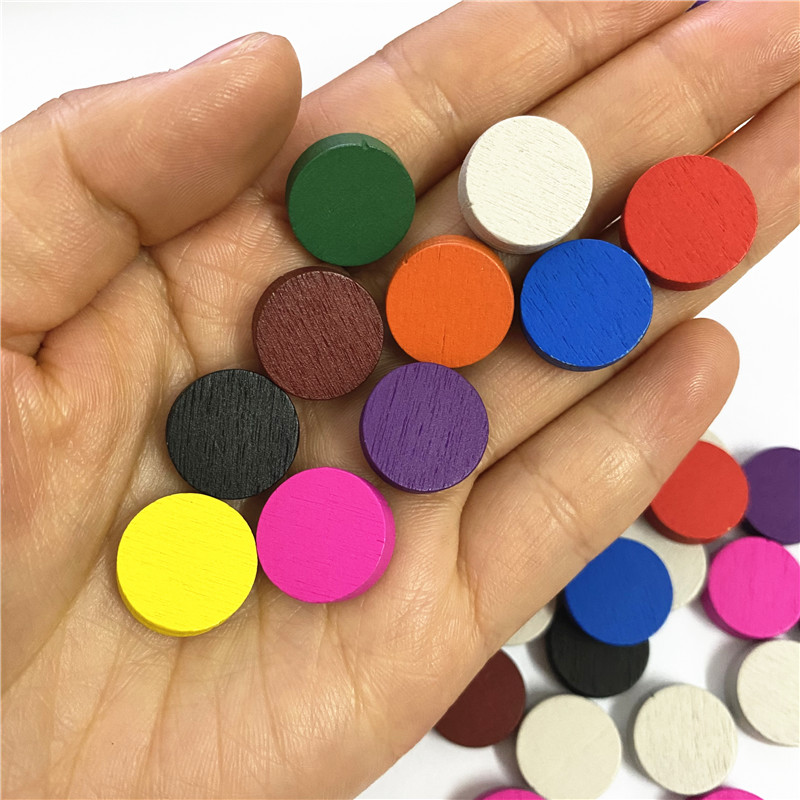 50 adet 15*5 MM 11 Renk Ahşap  - Game Token Counter incelemesi ve fiyatı