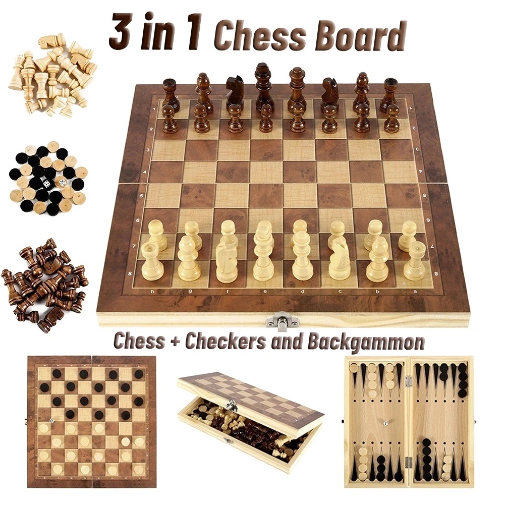 3'ü 1 Arada Ahşap Dama, Tavla  - Board Game Operation incelemesi ve fiyatı